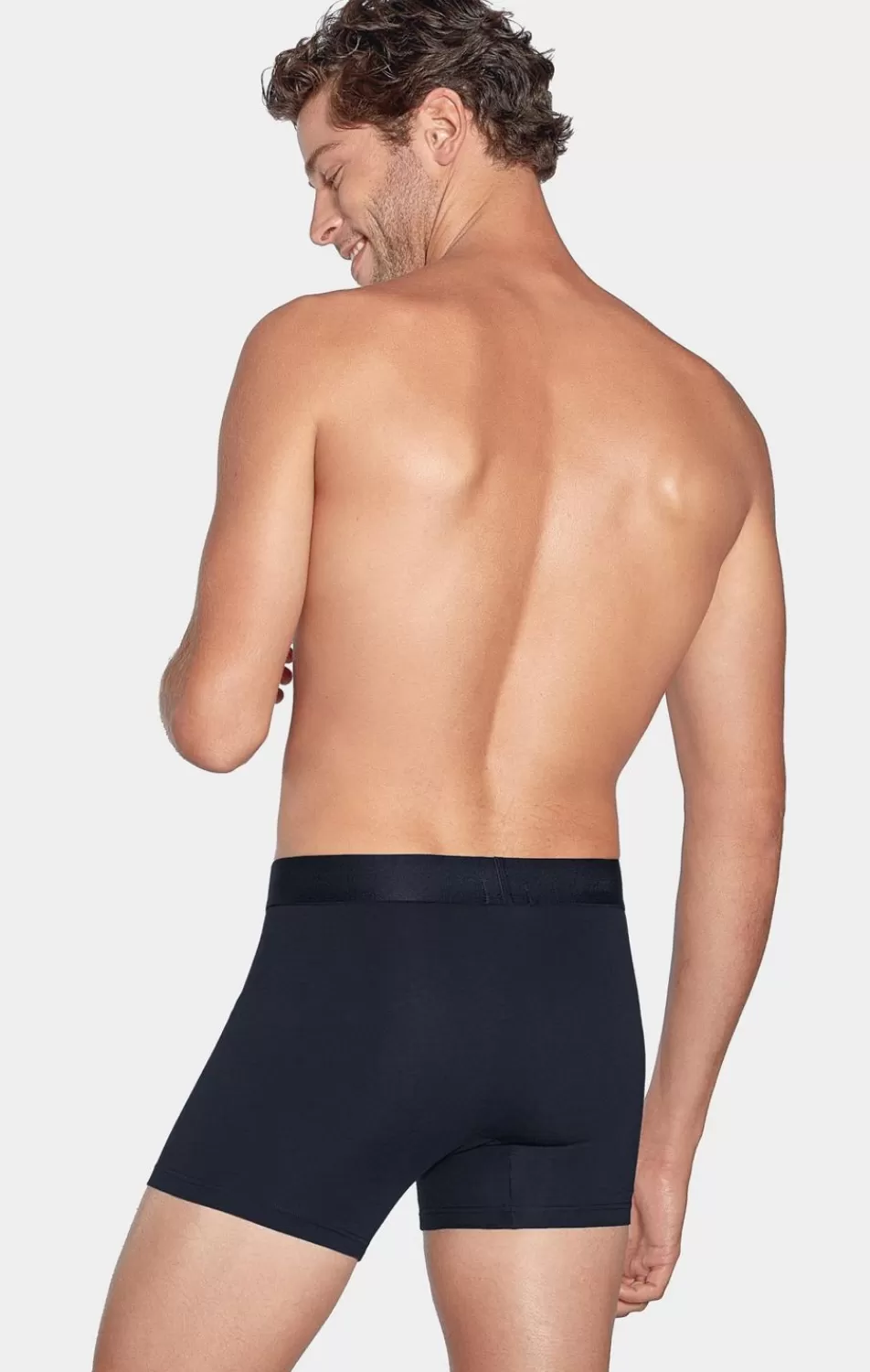 Underwear | Eden Park Pack Of 2 Plain Blue Boxer Shorts With Ep Micropatterns