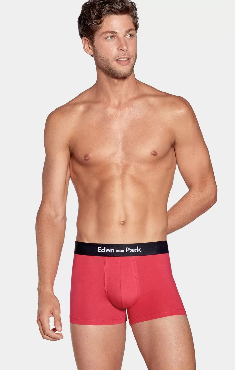 Underwear | Eden Park Pack Of 2 Plain Red And Black Boxer Shorts