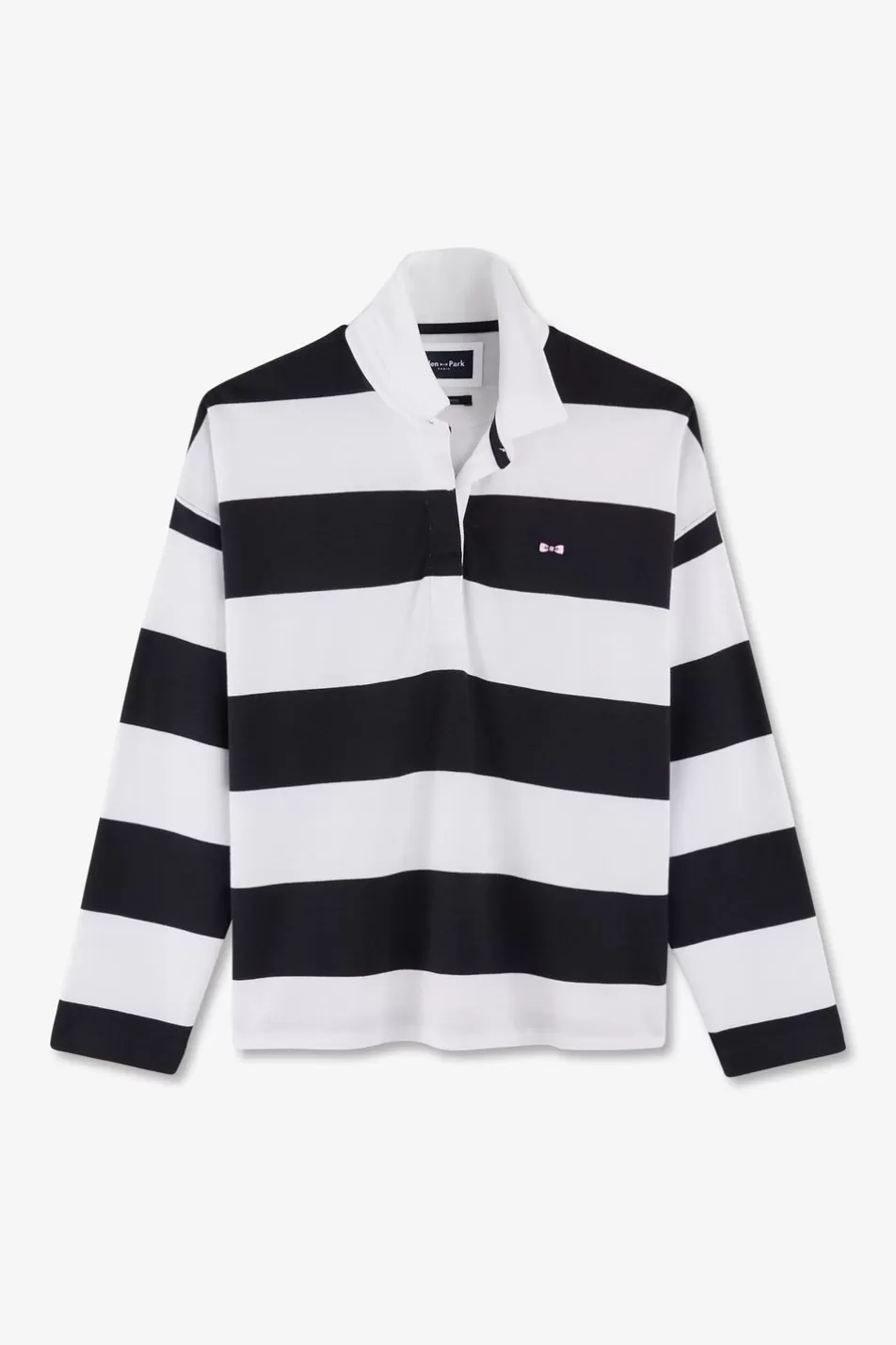 Rugby Shirts | Eden Park Pima Cotton Navy Striped Rugby Shirt In Relaxed Fit