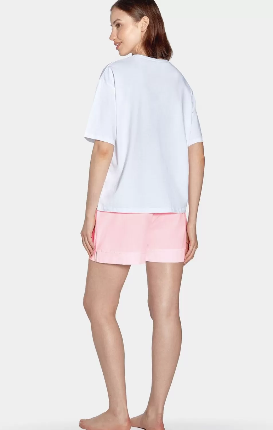 Pajamas | Eden Park Pink And White Short Pyjama Set In Cotton Jersey