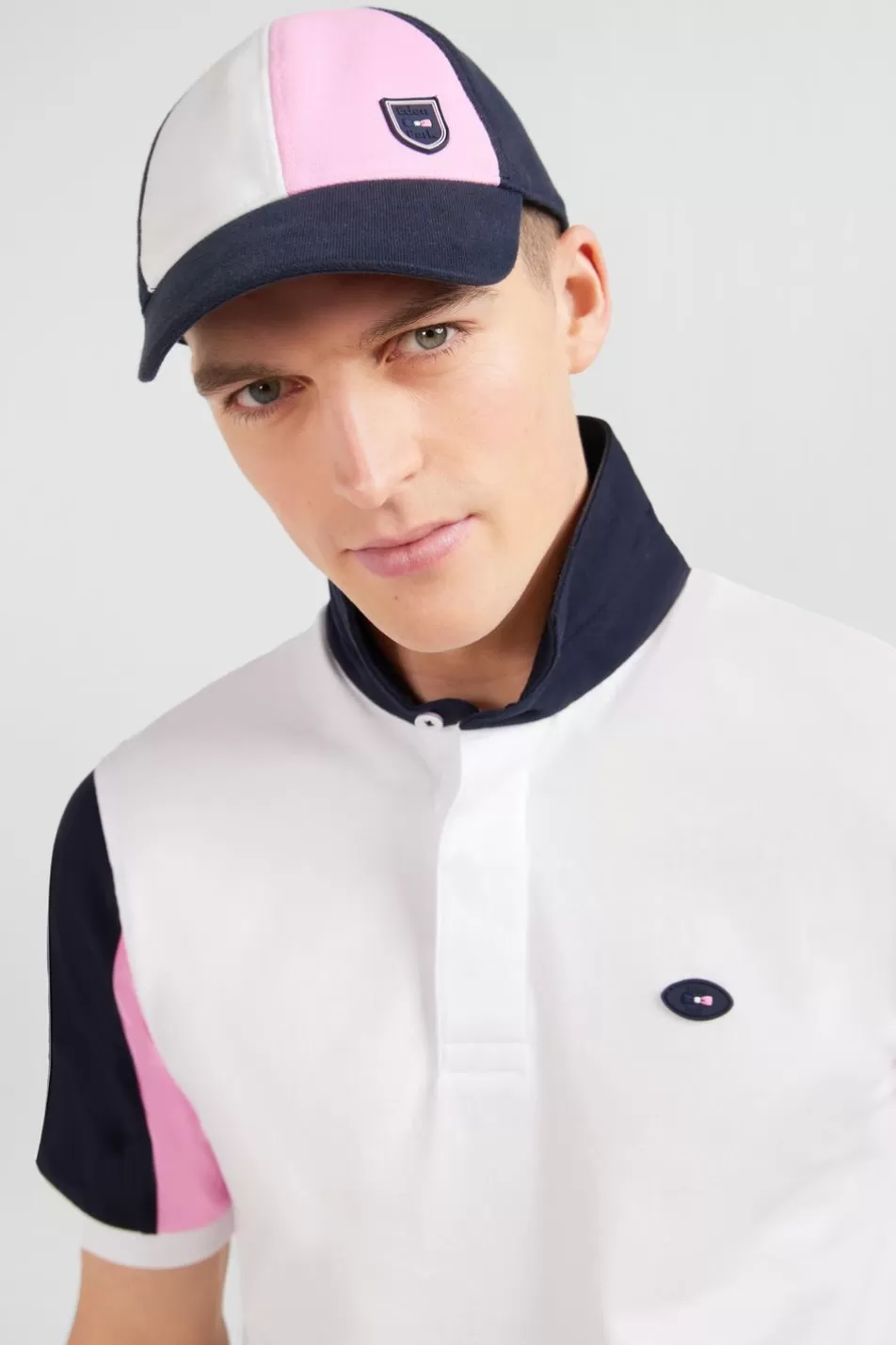 Caps | Eden Park Pink Colour-Block Cap