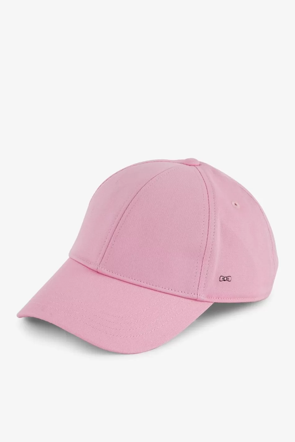 Caps | Eden Park Pink Cotton Canvas Cap With Bow Tie Embroidery