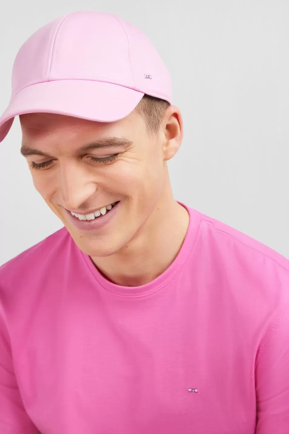 Caps | Eden Park Pink Cotton Canvas Cap With Bow Tie Embroidery