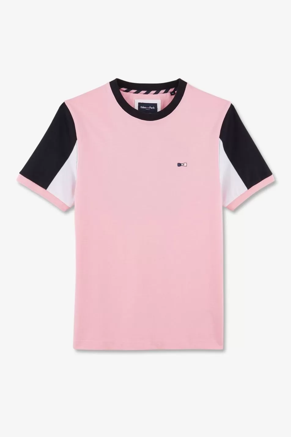 T-Shirts | Eden Park Pink Cotton T-Shirt With Number 10 Embroidery