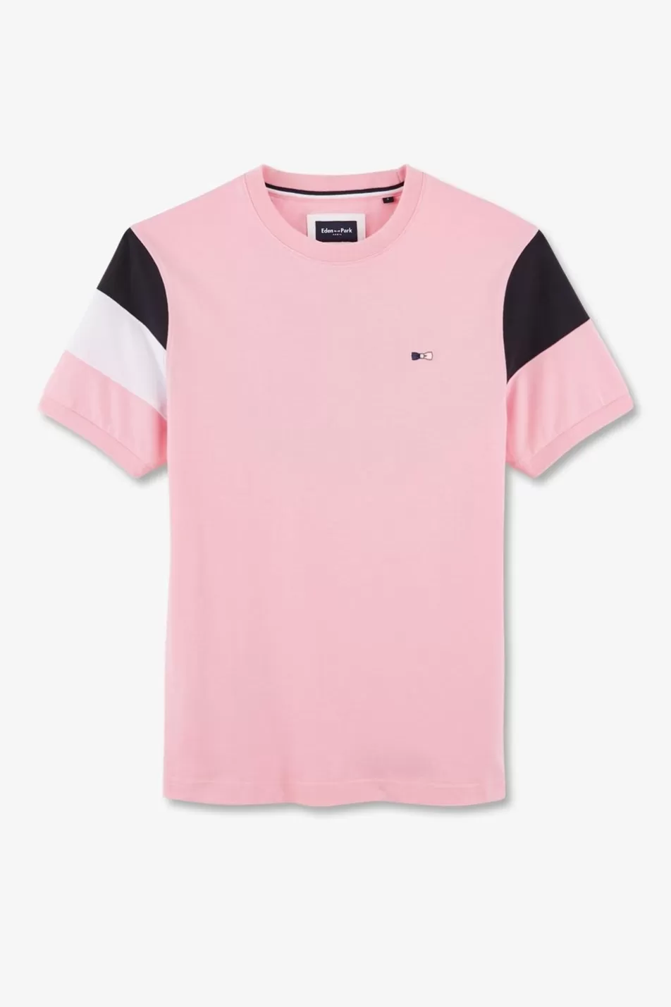 T-Shirts | Eden Park Pink Cotton T-Shirt With Number 10 Embroidery