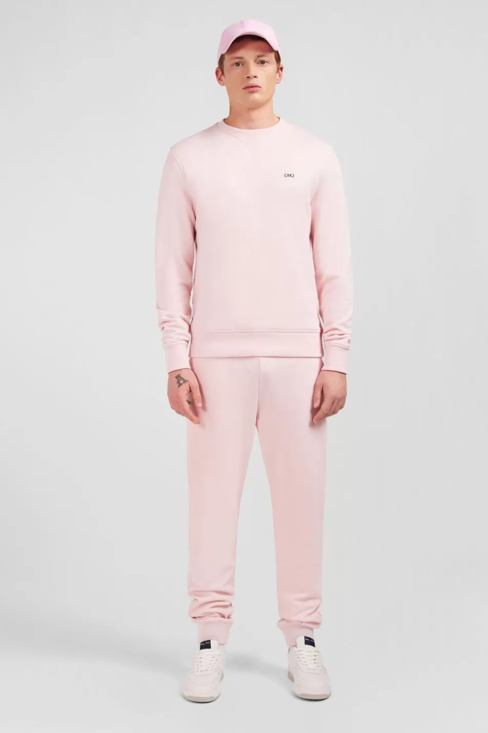 Sweatshirts | Eden Park Pink Fleece Round-Neck Sweatshirt With Bow Tie Embroidery