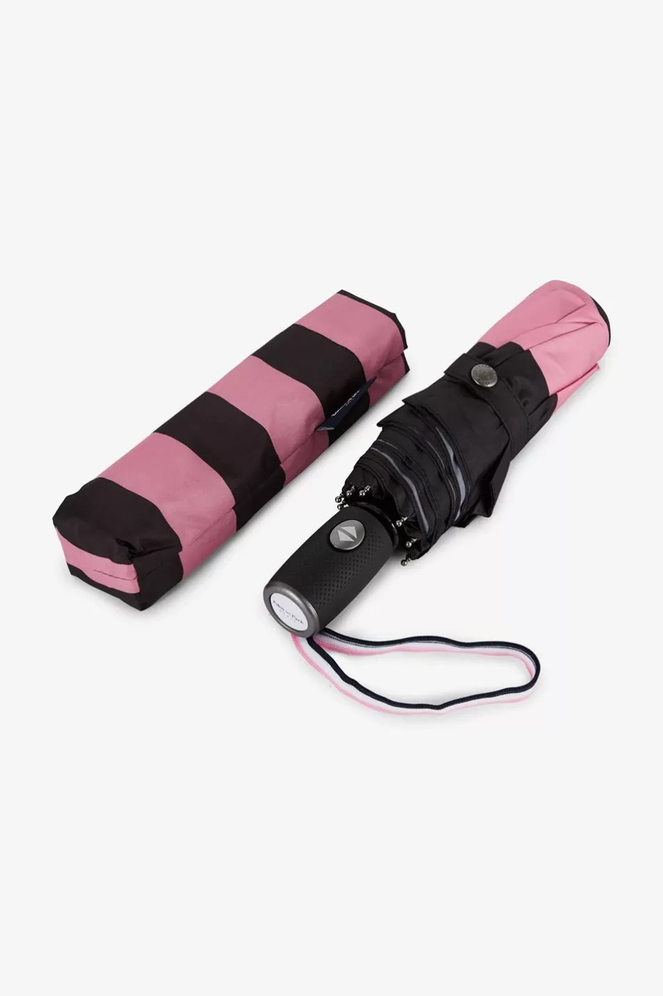 Umbrellas | Eden Park Pink Folding Umbrella With Stripes