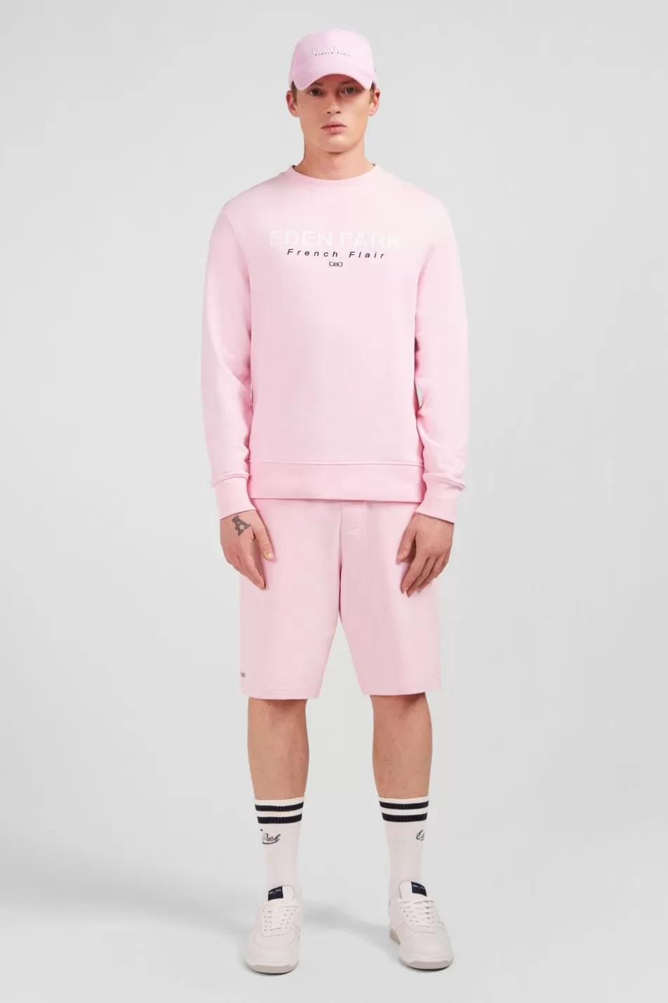 Sweatshirts | Eden Park Pink Round-Neck Sweatshirt