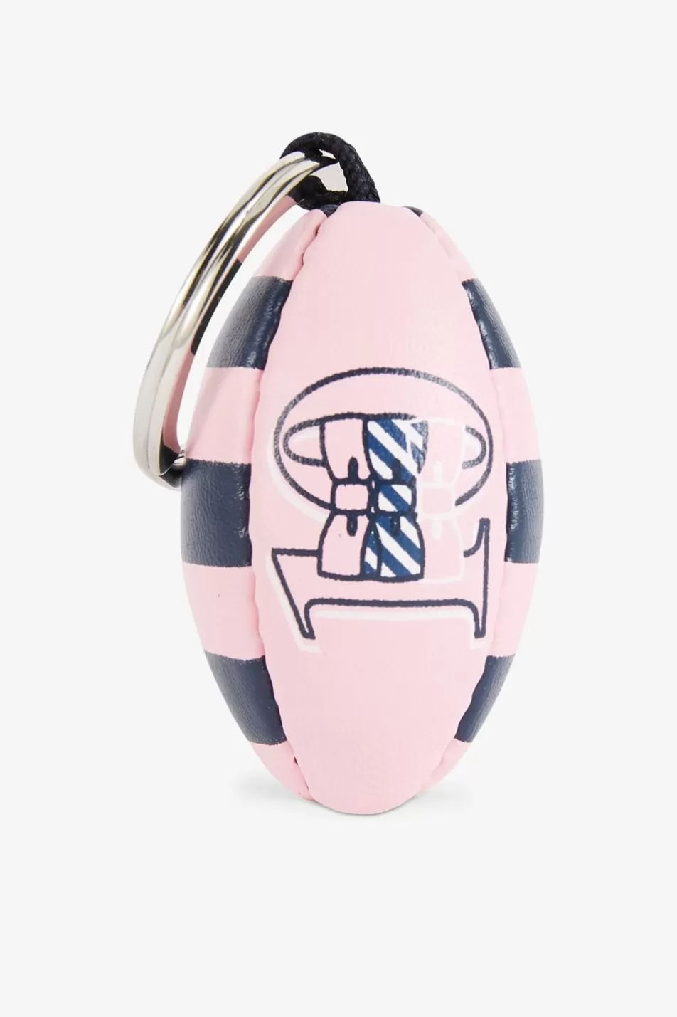 Key Chains | Eden Park Pink Rugby Ball Keyring With Stripe And Screen-Printed