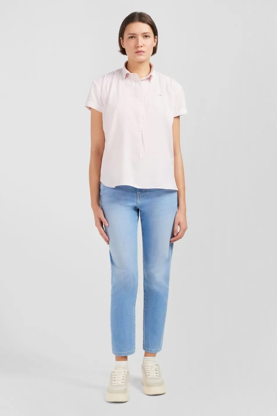 Shirts | Eden Park Pink Short-Sleeved Blouse