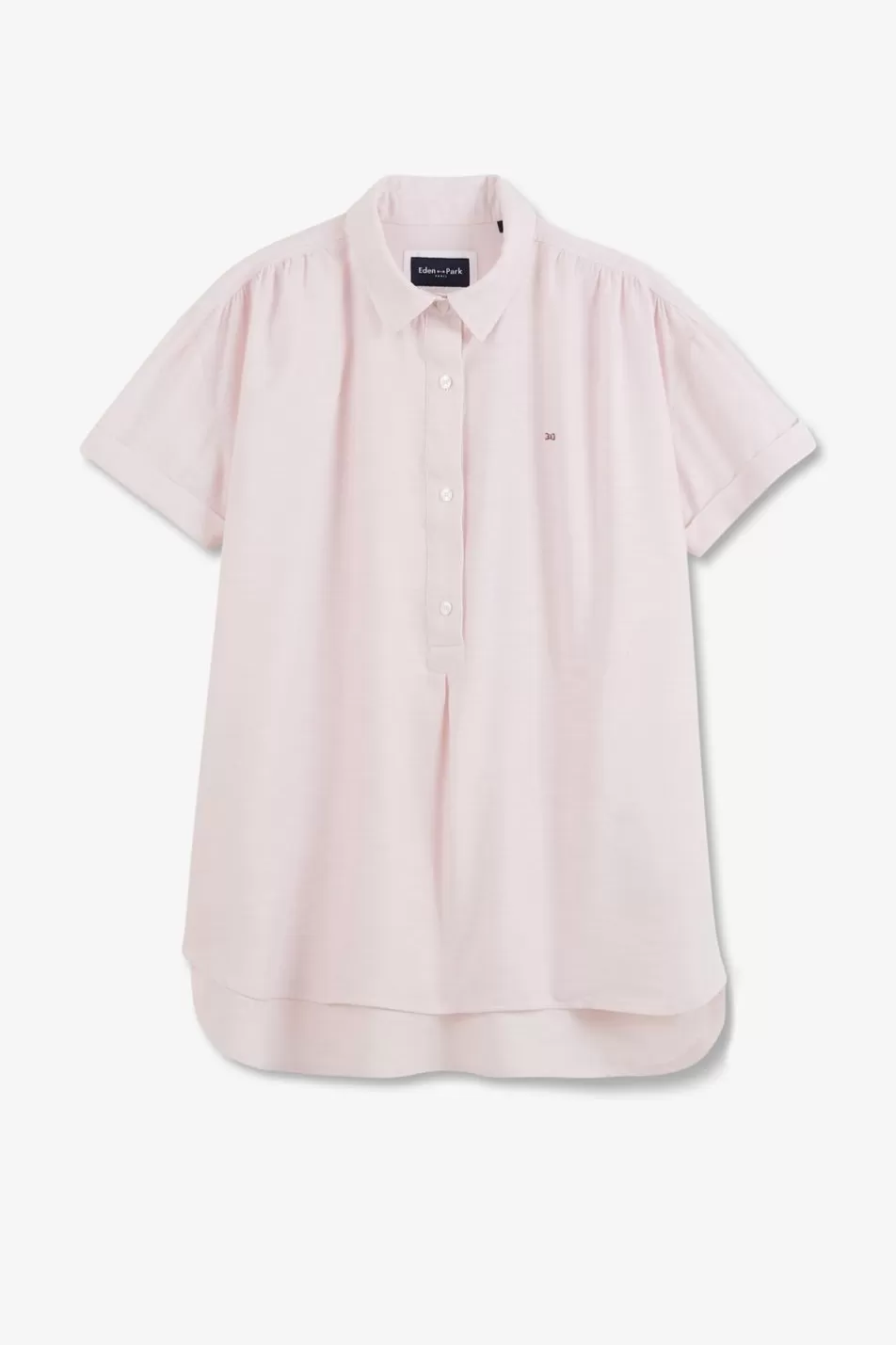 Shirts | Eden Park Pink Short-Sleeved Blouse