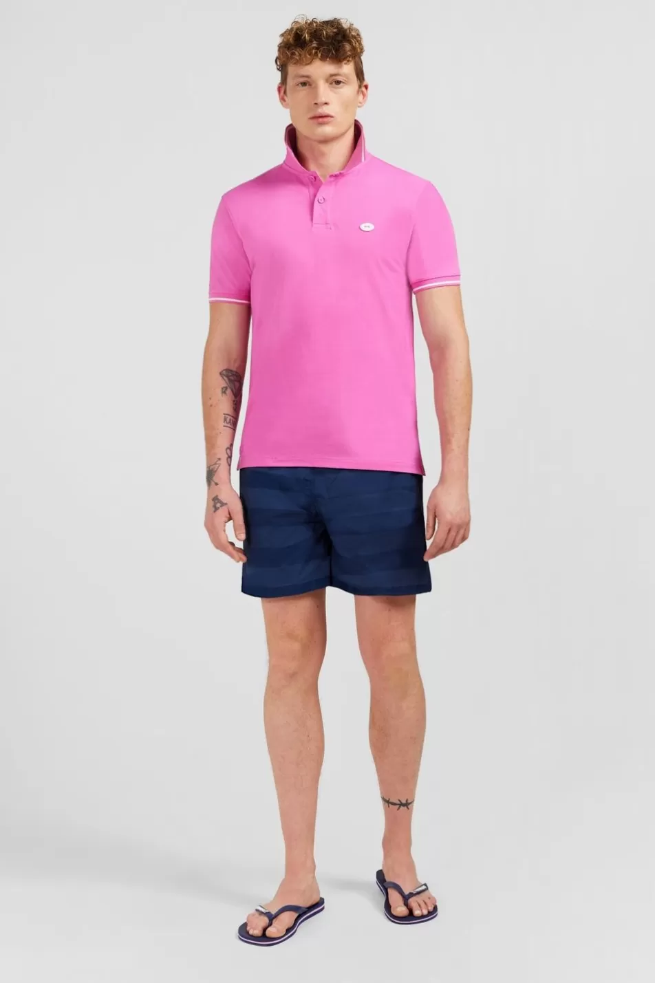 Polos | Eden Park Pink Short-Sleeved Polo Shirt