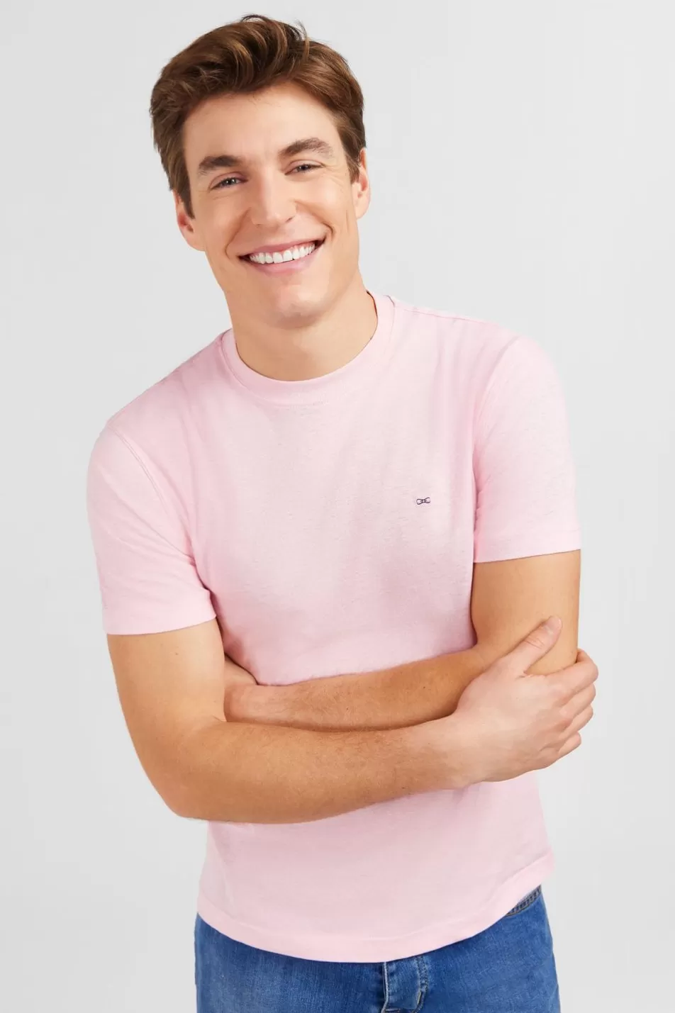 T-Shirts | Eden Park Pink Short-Sleeved T-Shirt