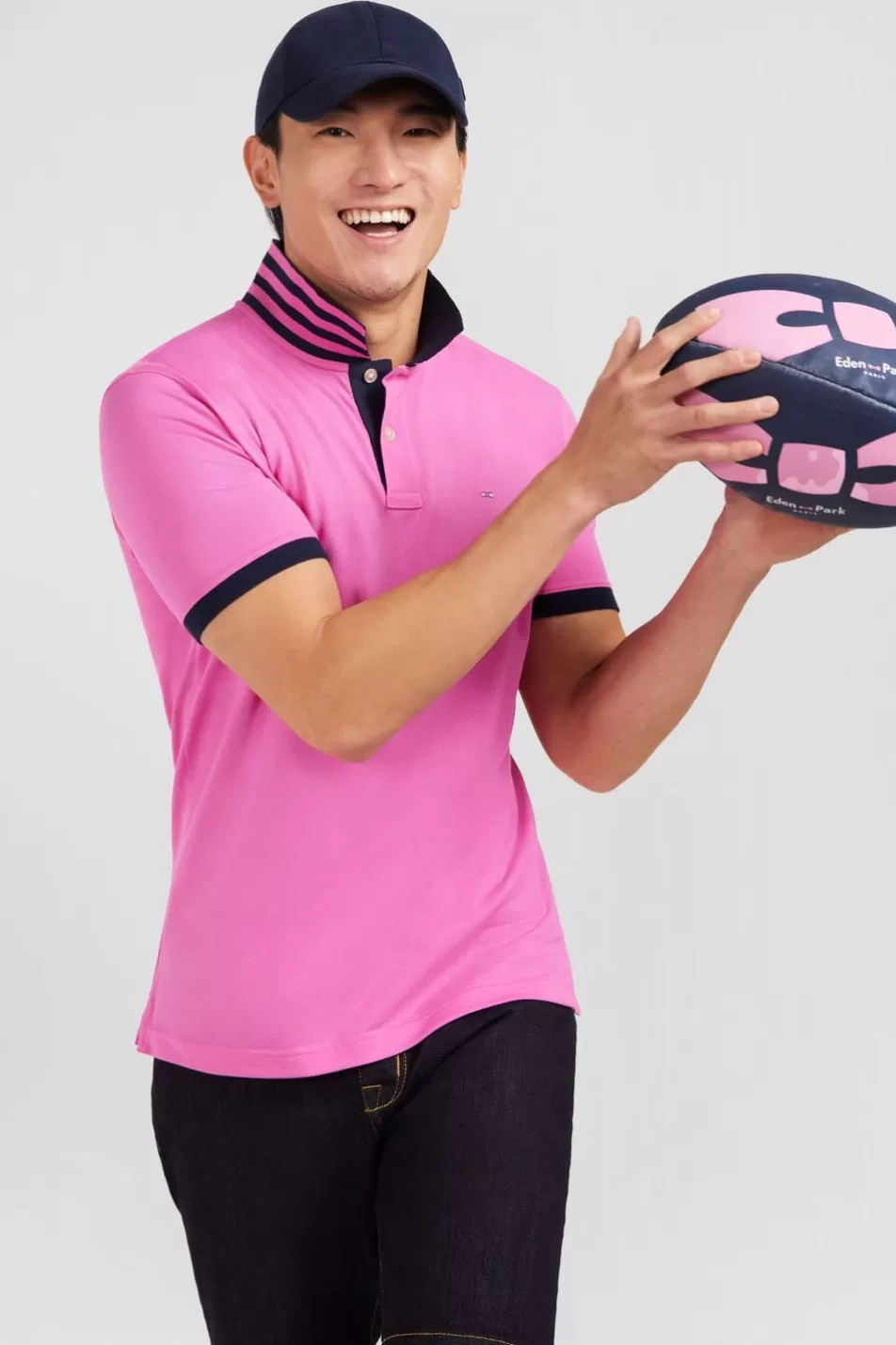 Polos | Eden Park Pink Short-Sleeves Polo