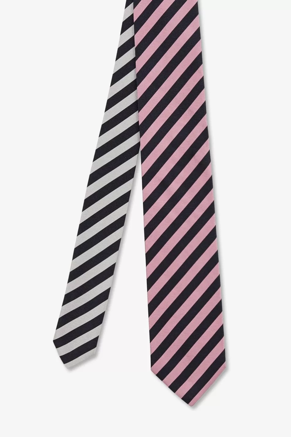 Ties & Bow Ties | Eden Park Pink Tie With Tricolour Stripes