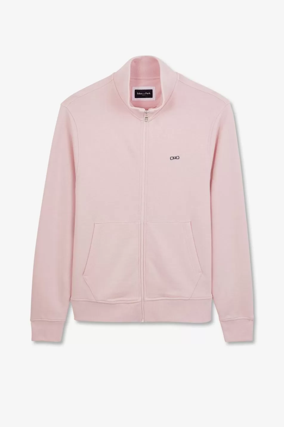 Sweatshirts | Eden Park Pink Zipped Sweatshirt With Stand-Up Collar