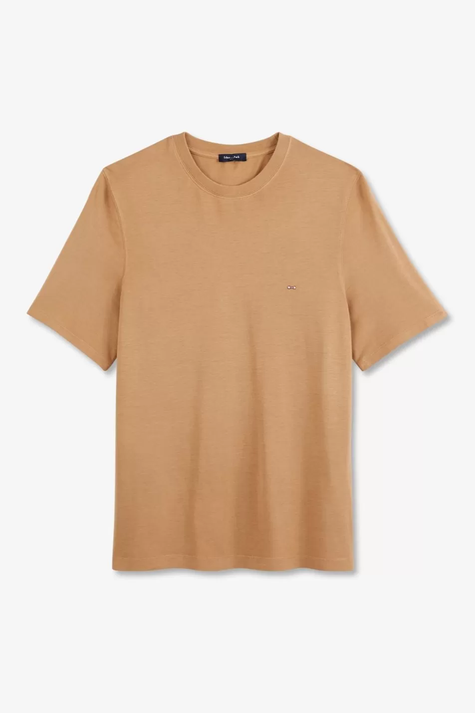 T-Shirts | Eden Park Plain Beige Short-Sleeved T-Shirt