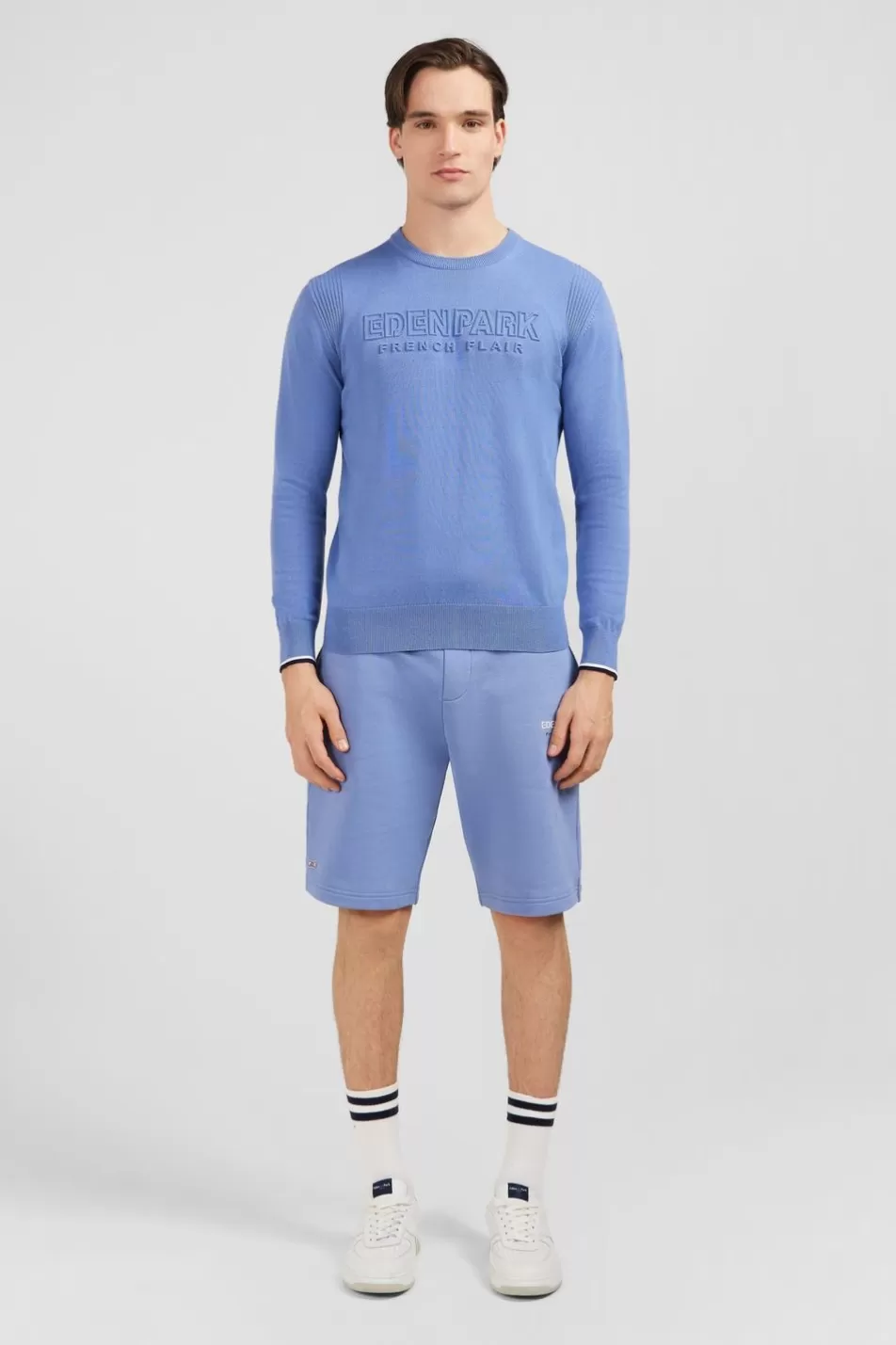 Sweaters | Eden Park Plain Blue Jumper