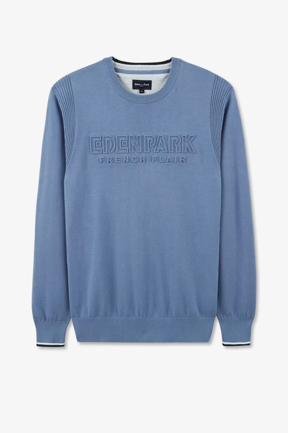 Sweaters | Eden Park Plain Blue Jumper