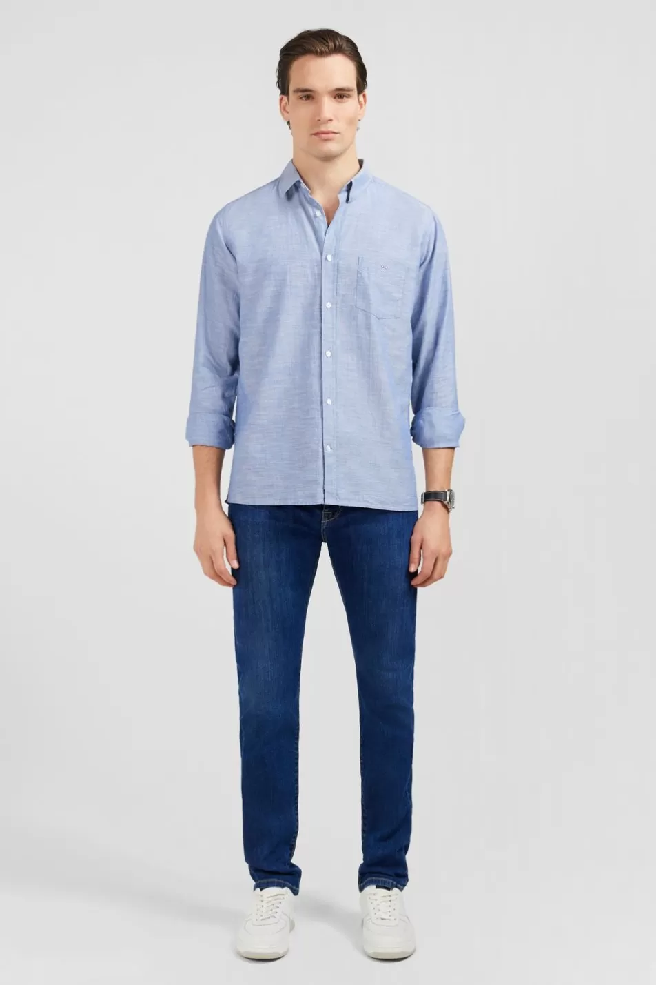 Shirts | Eden Park Plain Blue Shirt