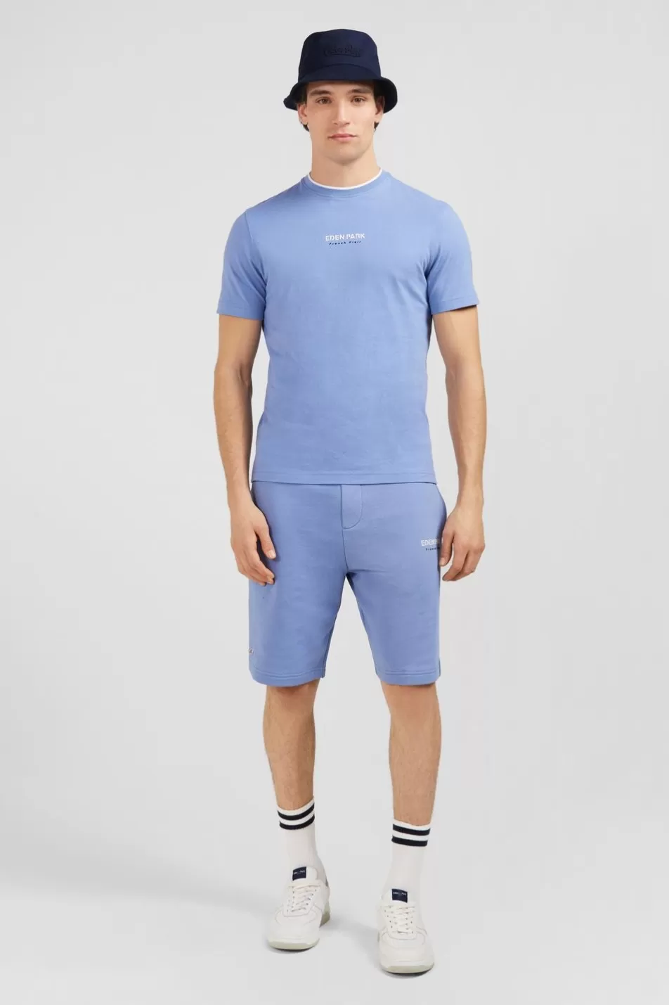 T-Shirts | Eden Park Plain Blue Short-Sleeved T-Shirt