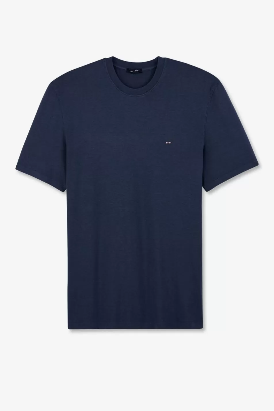 T-Shirts | Eden Park Plain Blue Short-Sleeved T-Shirt