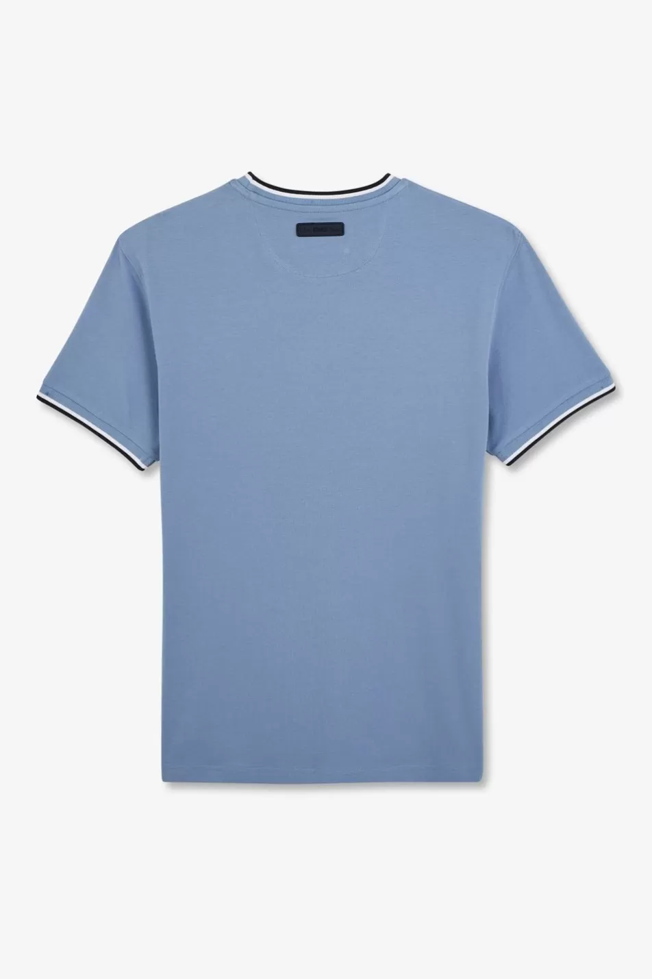 T-Shirts | Eden Park Plain Blue Short-Sleeved T-Shirt