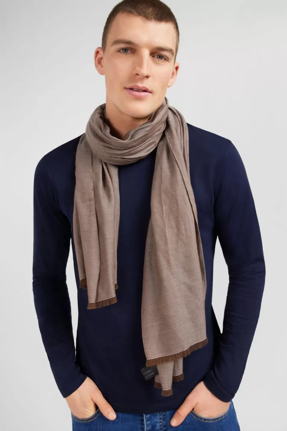 Scarves & Wraps | Eden Park Plain Brown Scarf