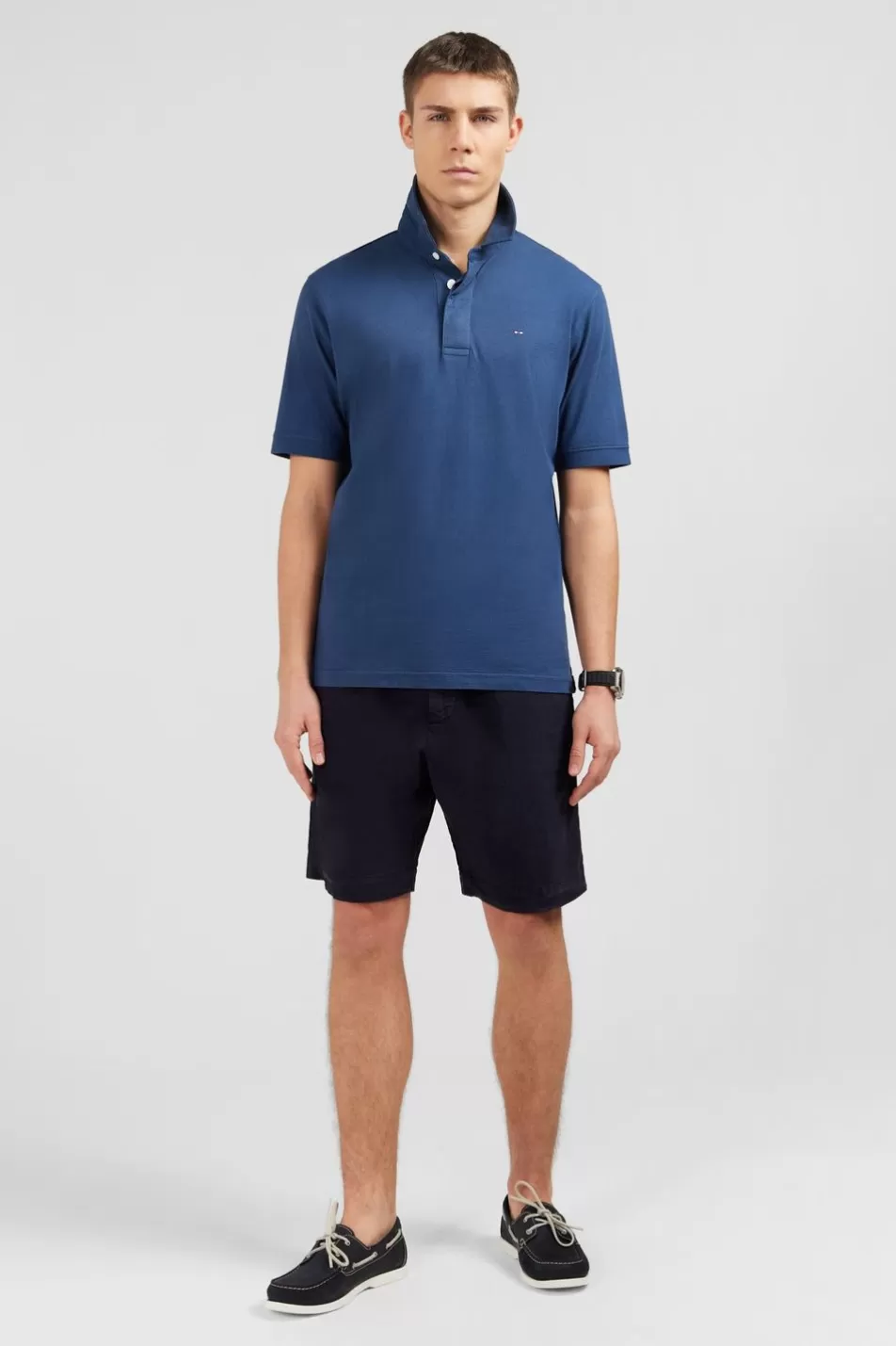 Rugby Shirts | Eden Park Plain Dark Blue Jersey Polo Shirt