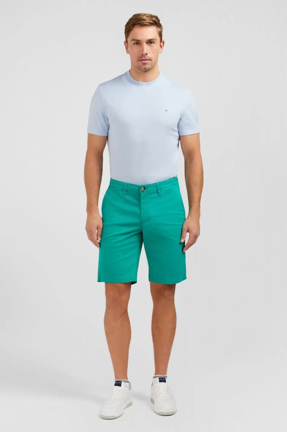 Shorts & Bermudas | Eden Park Plain Green Bermuda Shorts