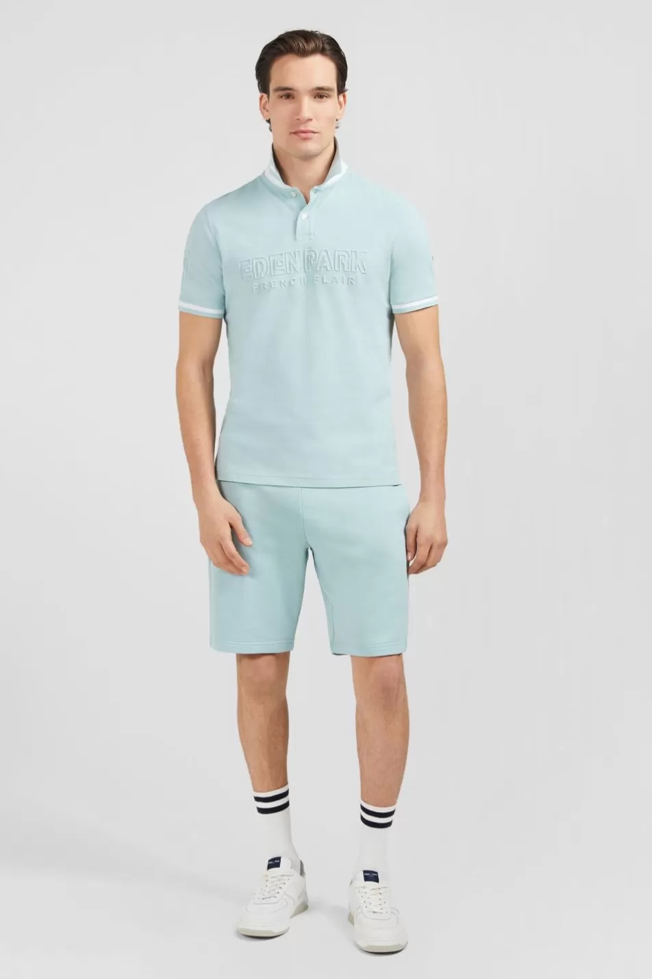 Polos | Eden Park Plain Green Short-Sleeved Polo Shirt