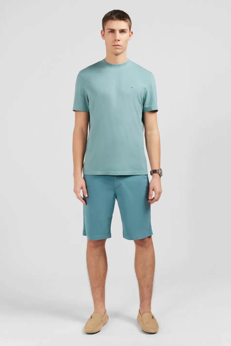 T-Shirts | Eden Park Plain Green Short-Sleeved T-Shirt