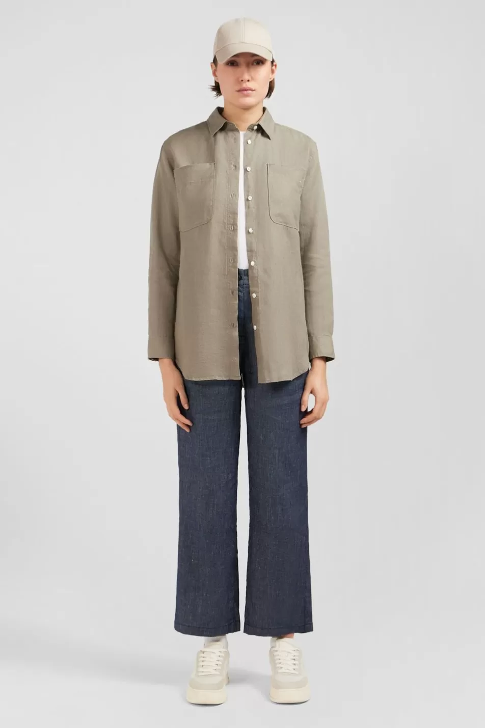 Shirts | Eden Park Plain Khaki Blouse