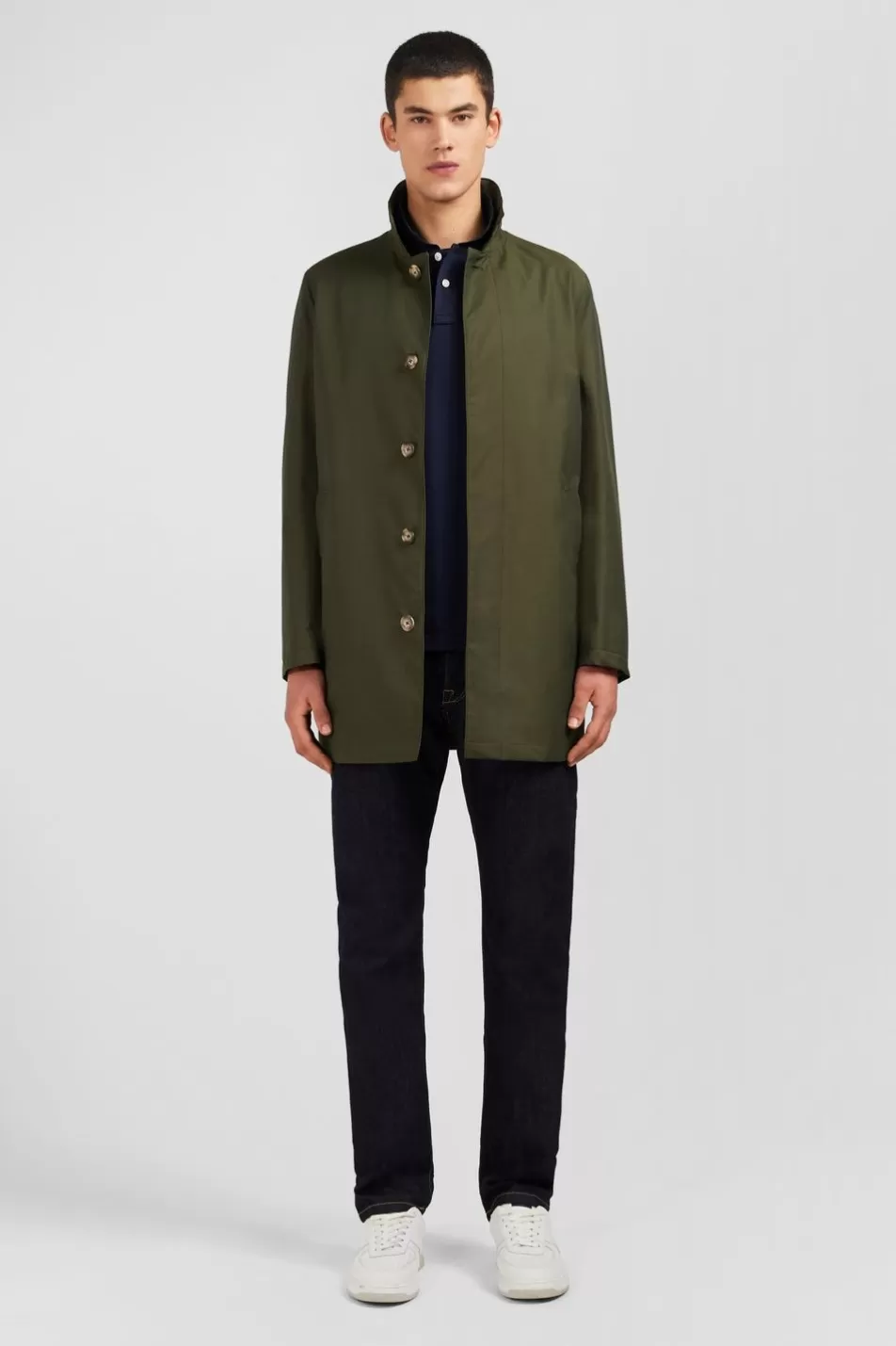 Coats | Eden Park Plain Khaki Raincoat