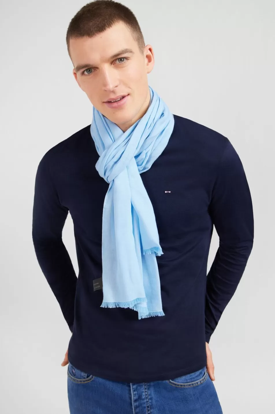 Scarves & Wraps | Eden Park Plain Light Blue Scarf