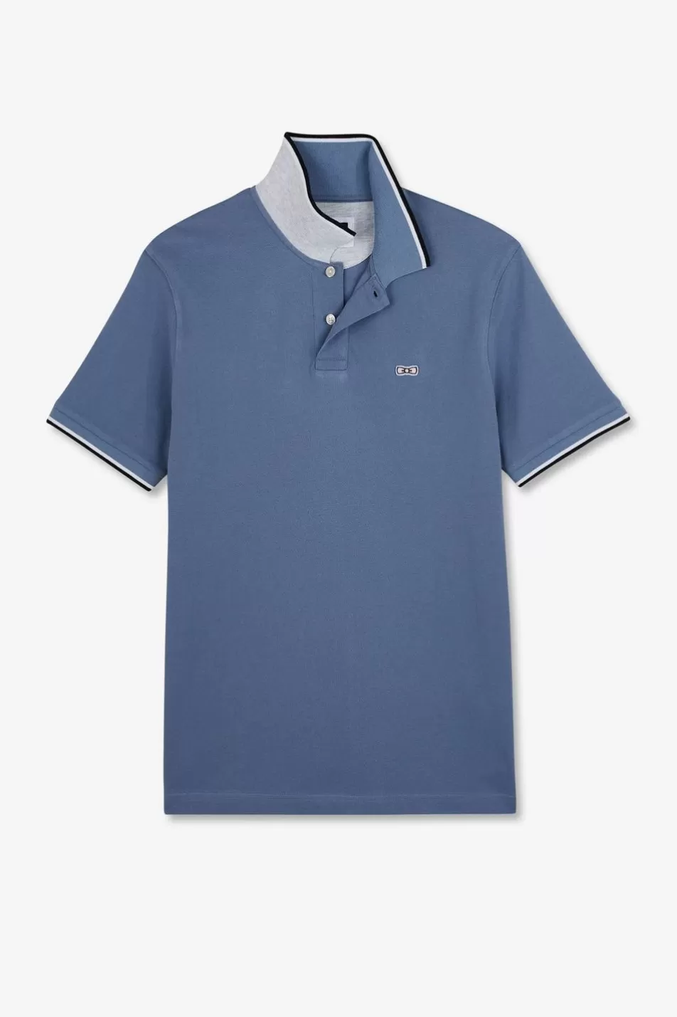 Polos | Eden Park Plain Light Blue Short-Sleeved Polo Shirt