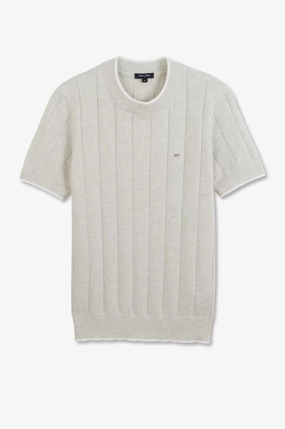 Sweaters | Eden Park Plain Light Grey Short-Sleeved Jumper