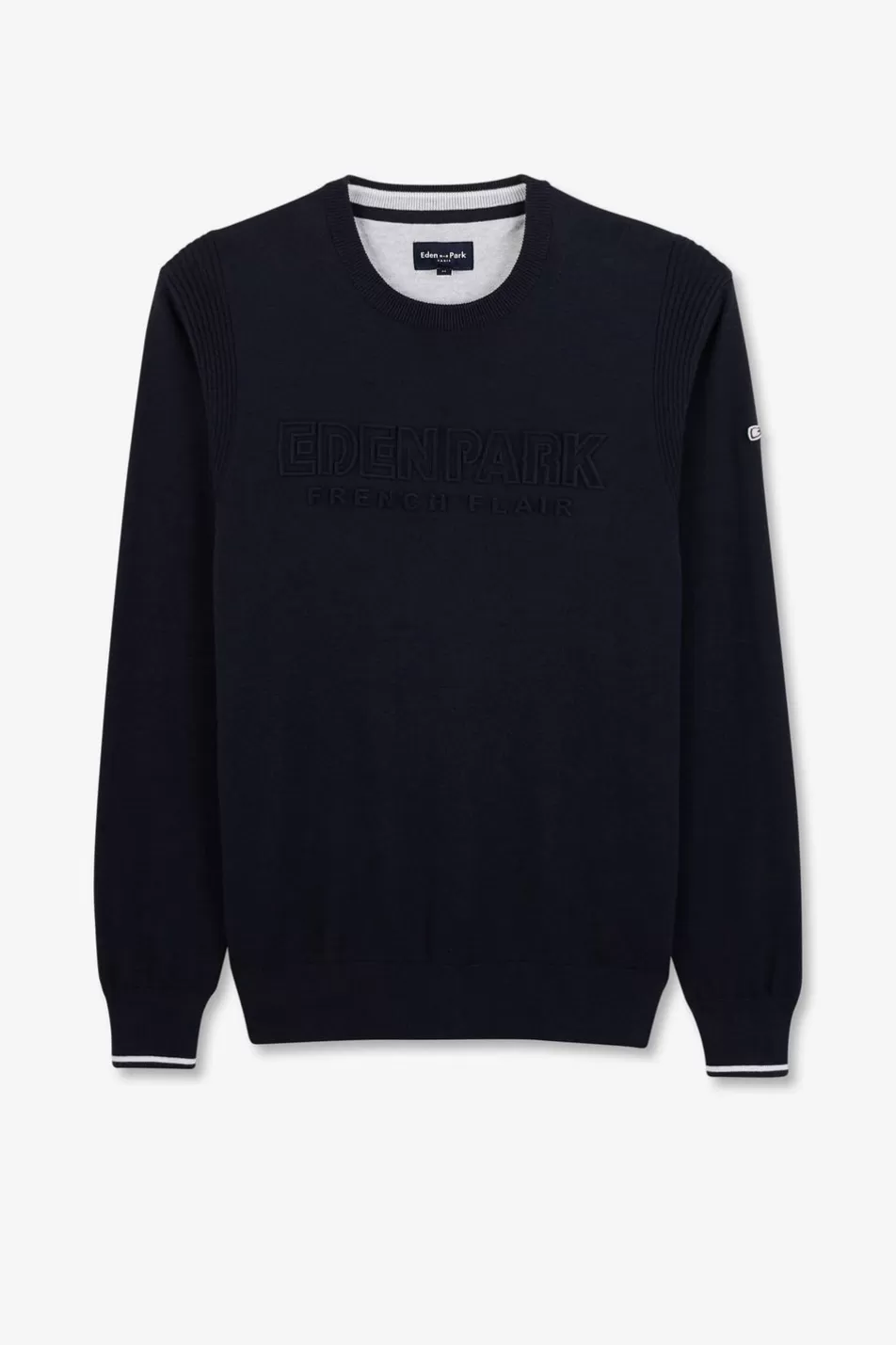 Sweaters | Eden Park Plain Navy Blue Jumper