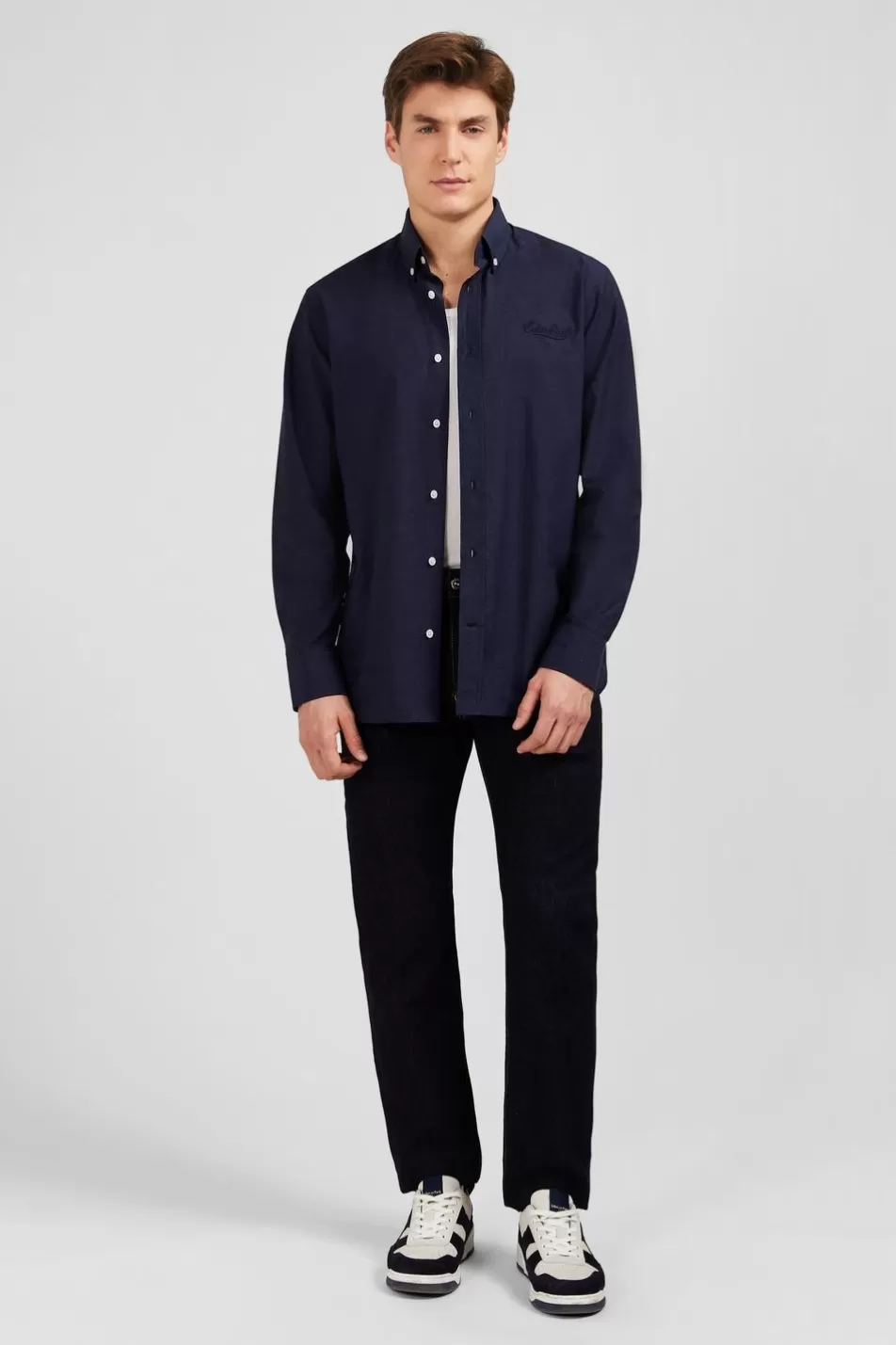 Shirts | Eden Park Plain Navy Blue Shirt