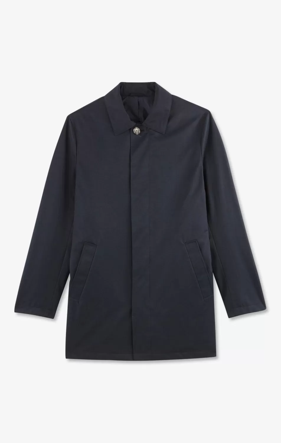 Coats | Eden Park Plain Navy Raincoat