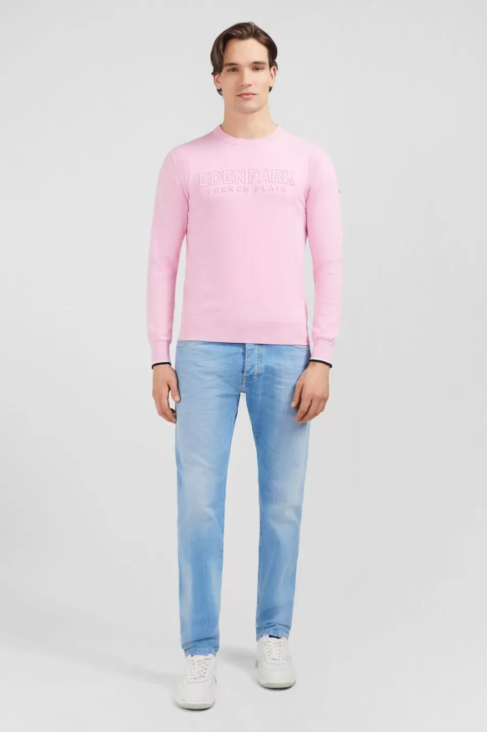 Sweaters | Eden Park Plain Pink Jumper