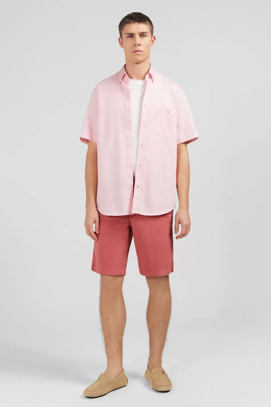 Short-Sleeved Shirts | Eden Park Plain Pink Shirt