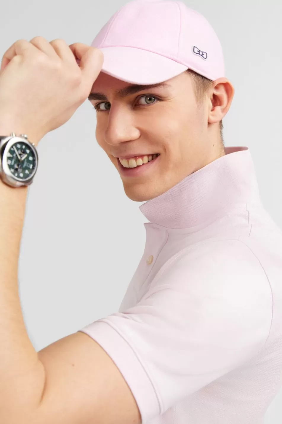 Polos | Eden Park Plain Pink Short-Sleeved Polo Shirt