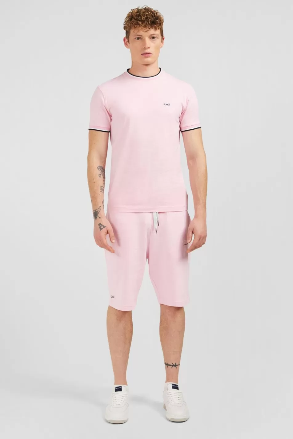 T-Shirts | Eden Park Plain Pink Short-Sleeved T-Shirt