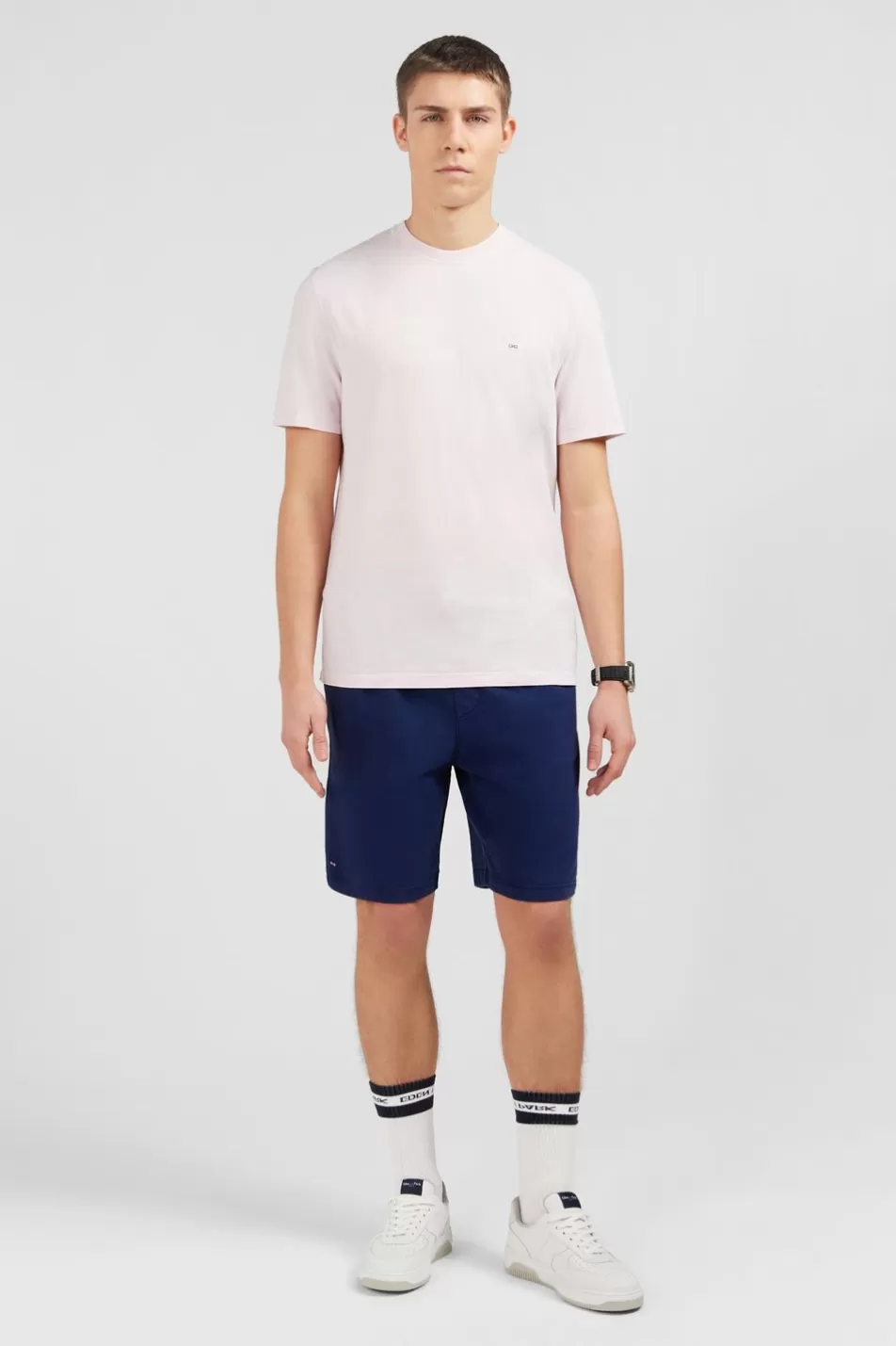 T-Shirts | Eden Park Plain Pink Short-Sleeved T-Shirt