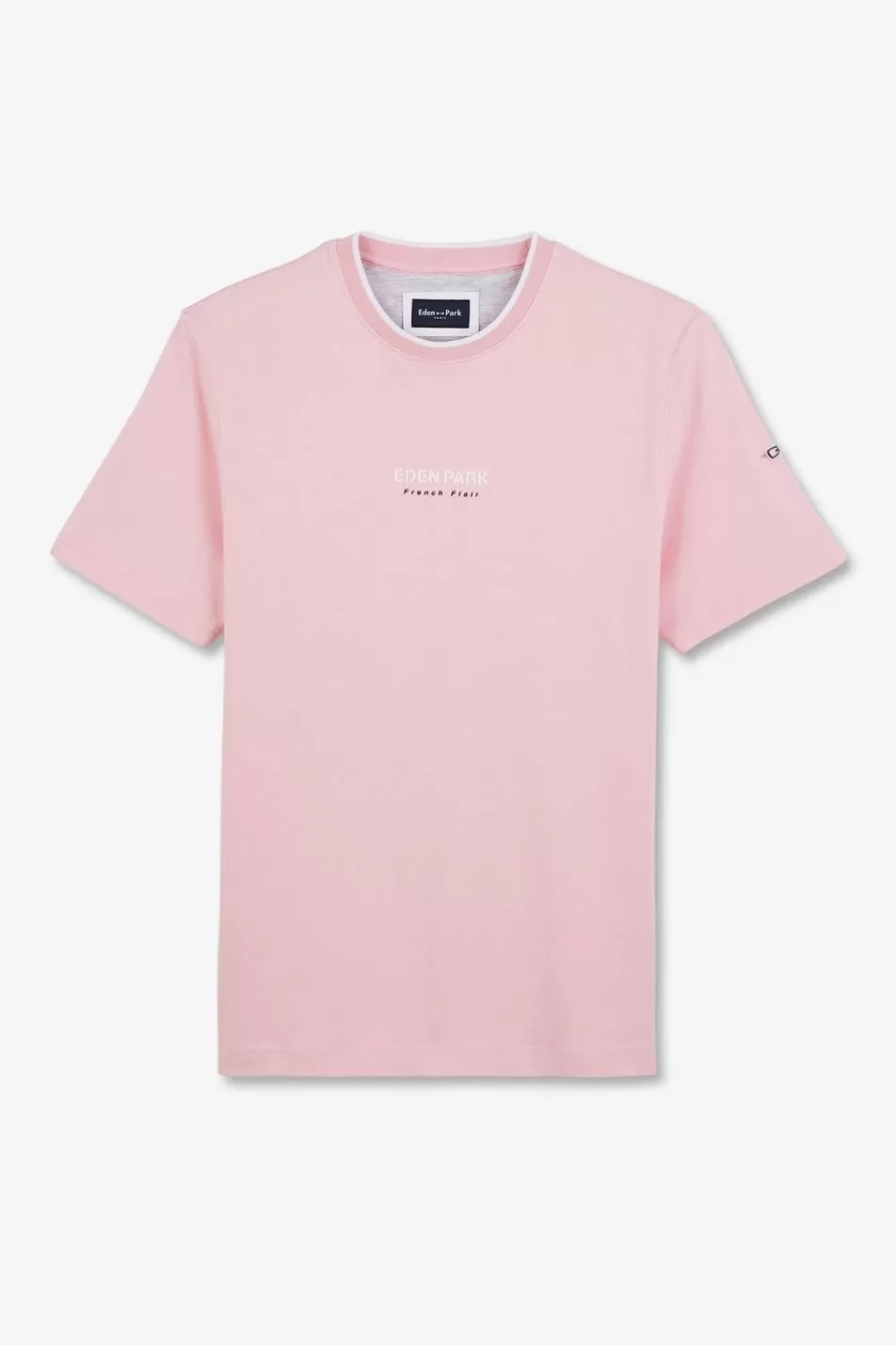 T-Shirts | Eden Park Plain Pink Short-Sleeved T-Shirt