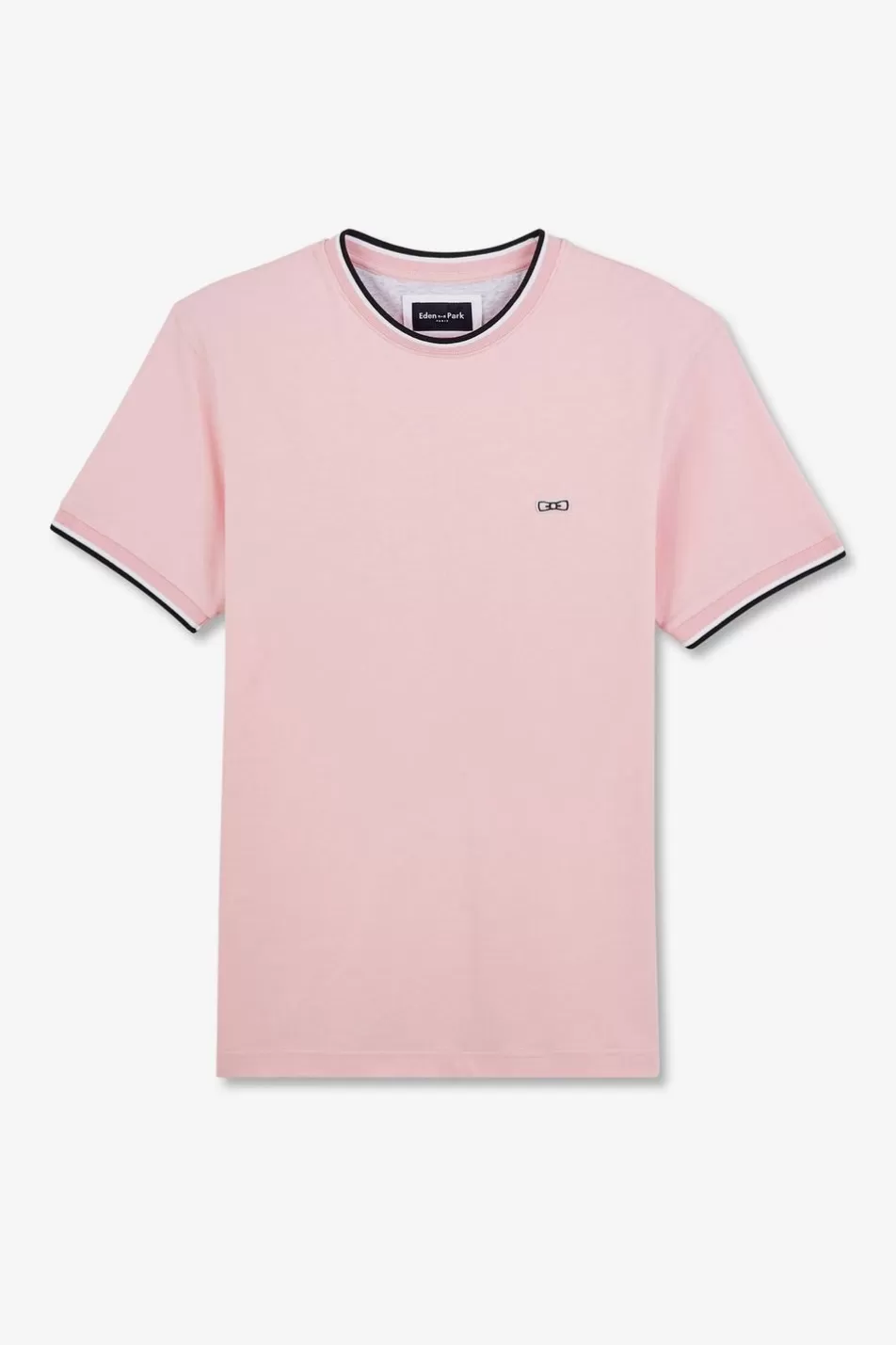 T-Shirts | Eden Park Plain Pink Short-Sleeved T-Shirt