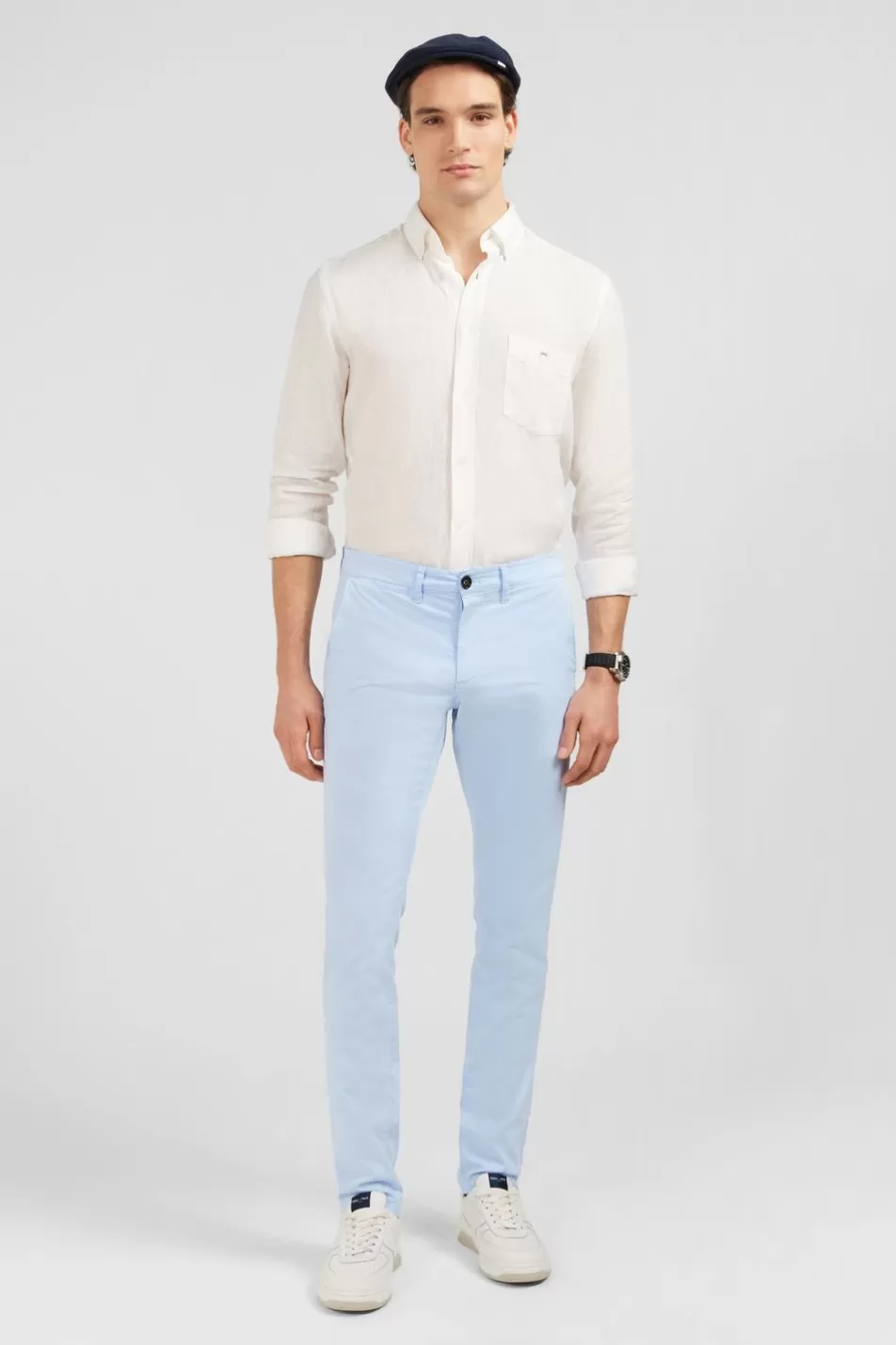 Shirts | Eden Park Plain White Linen Shirt