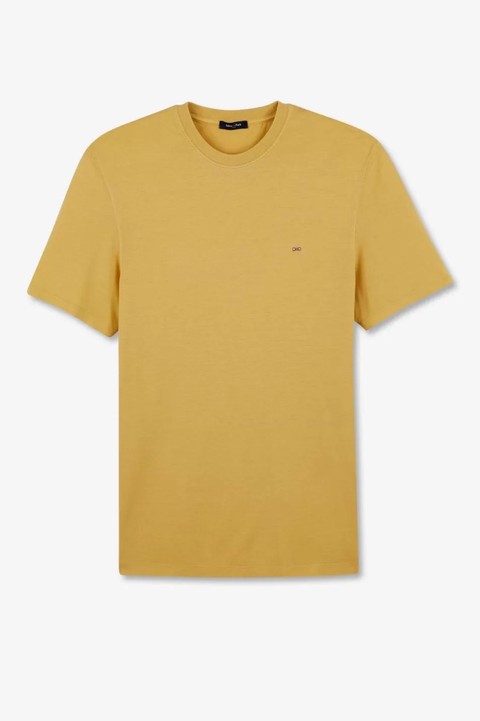 T-Shirts | Eden Park Plain Yellow Short-Sleeved T-Shirt