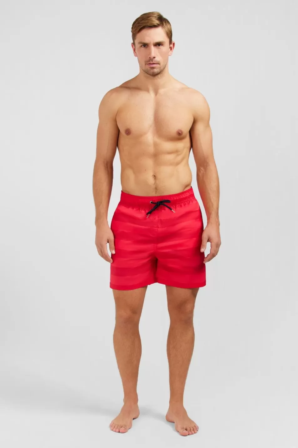 Swimwear | Eden Park Red Striped Swim Shorts